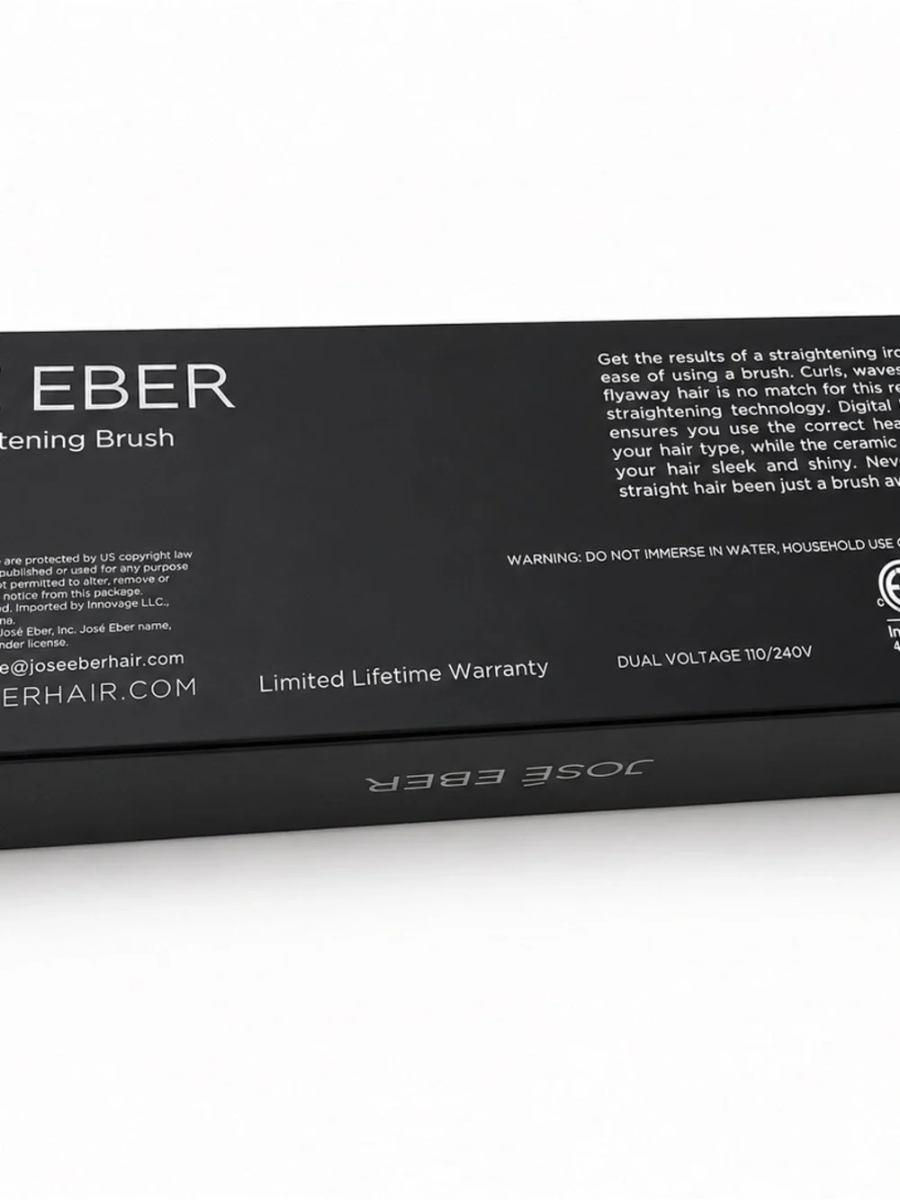 José Eber Black Hair Straightening Brush